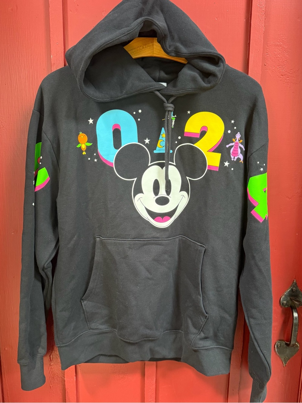Disney World 2024 NWT MICKEY Mouse Hoodie Character Icons Figment 4 Parks Neon